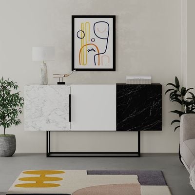 Tontini Console - Carrara/White/Bendir - 2 Years Warranty