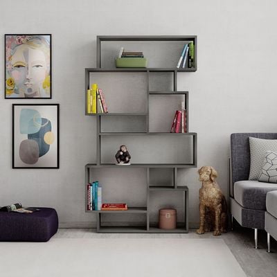 Mourah Karmato Bookcase - Retro Grey - 2 Years Warranty