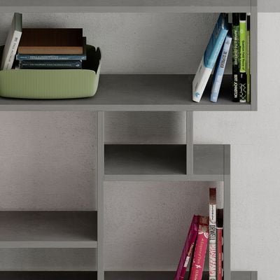 Mourah Karmato Bookcase - Retro Grey - 2 Years Warranty