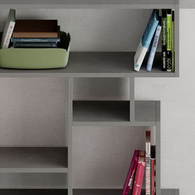 Karmato Bookcase - Retro Grey - 2 Years Warranty