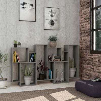 Mourah Karmato Bookcase - Retro Grey - 2 Years Warranty