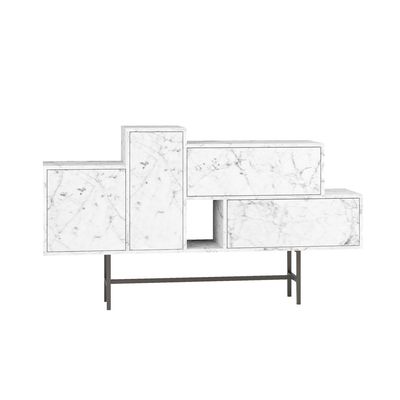 Mourah Hermes Console - Carrara/Carrara - 2 Years Warranty