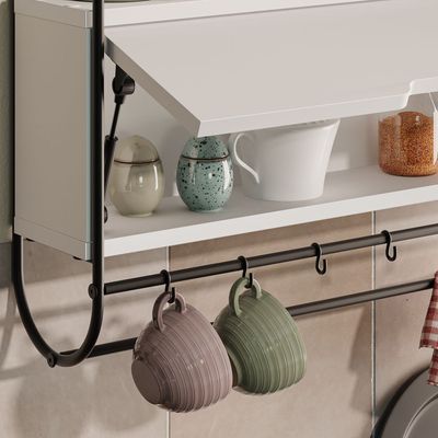 Mourah Holi Kitchen Shelf - White - 2 Years Warranty