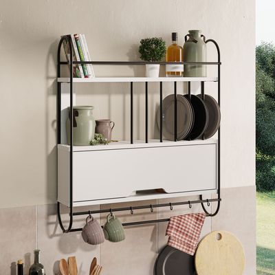 Mourah Holi Kitchen Shelf - White - 2 Years Warranty