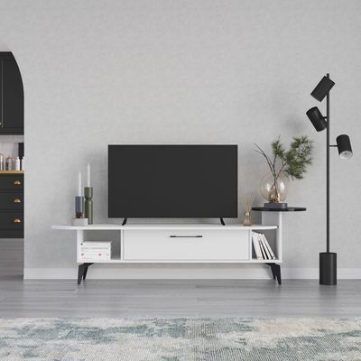 Mourah Ada Tv Stand Up To 60 Inches With Storage - White/Bendir - 2 Years Warranty