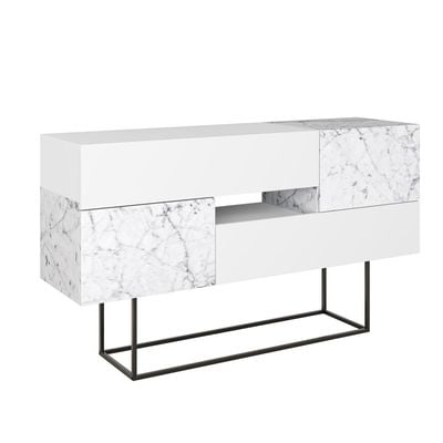 Mourah Eros Console - White/Carrara - 2 Years Warranty