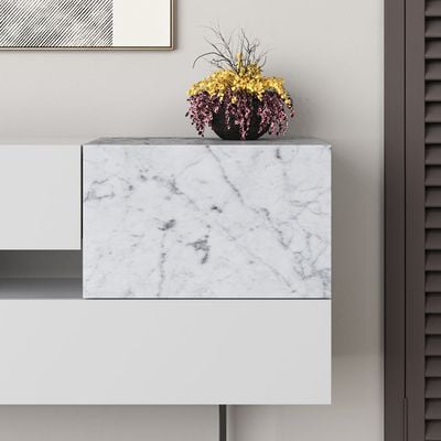 Mourah Eros Console - White/Carrara - 2 Years Warranty