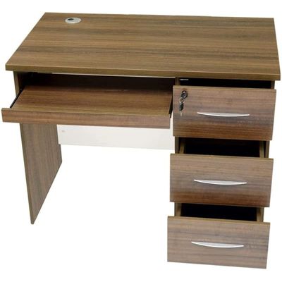 Executive Office Wood Desk Brown & White