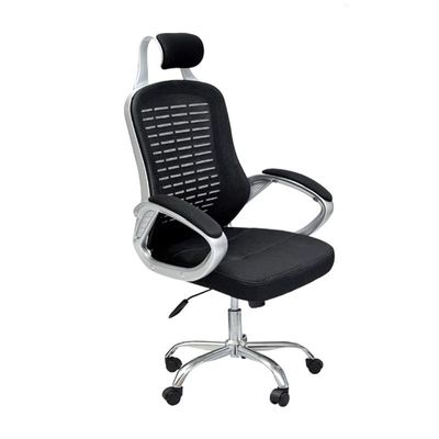 Executive Office Chair Black & Silver