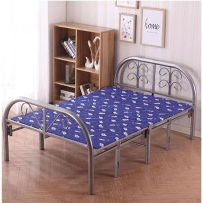 Folding Bed Steel Frame Silver Dimension 90x190 Centimeters. Model KFB90