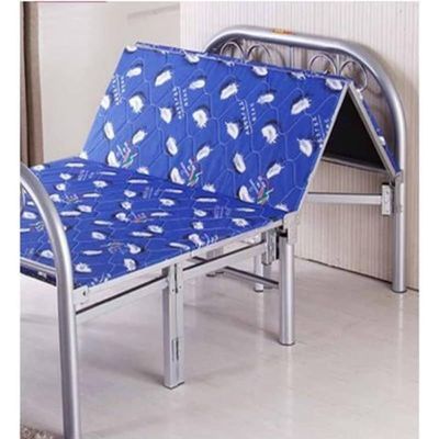 Folding Bed Steel Frame Silver Dimension 90x190 Centimeters. Model KFB90