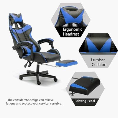 Gaming Chair Ergonomic Executive PUBG-3D 360Â° Rolling Swivel Reclining Computer Chair PU Leather Adjustable Height with Headrest Pillow Cushion & Lumber Support Back, Premium Foam KC367