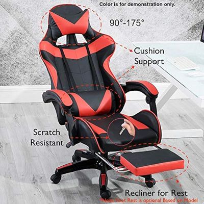 Gaming Chair Ergonomic Executive PUBG-3D 360Â° Rolling Swivel Reclining Computer Chair PU Leather Adjustable Height with Headrest Pillow Cushion & Lumber Support Back, Premium Foam KC375