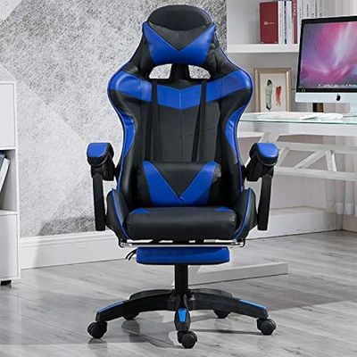 Gaming Chair Ergonomic Executive PUBG-3D 360Â° Rolling Swivel Reclining Computer Chair PU Leather Adjustable Height with Headrest Pillow Cushion & Lumber Support Back, Premium Foam KC376