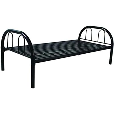 Single Metal Steel Bed Dimension 90x190 Centimeters Black (Black)