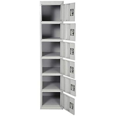 Steel Locker Cabinet 6-Door File Storage Box Locker with Keys for Home, Office, School, Halls, Workplaces, Hospitals, Gyms, Factories, Bank, Money Locker Cabinet - KL858