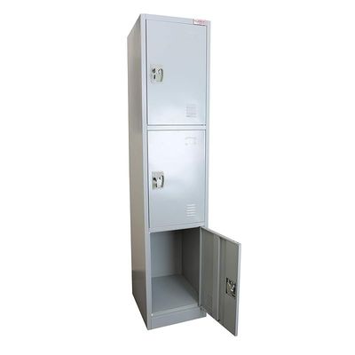 Steel Locker Cabinet 3-Door File Storage Box Locker with Keys for Home, Office, School, Halls, Workplaces, Hospitals, Gyms, Factories, Bank, Money Locker Cabinet - KL856
