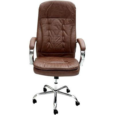 Boss Executive Office Chair Steel Structure, PU Leather 360Â° Swivel Desk Gaming Chair High Back & Adjustable Height Computer Table Chair, Soft Foam Gaming Study Chair Lumbar Support  KC76
