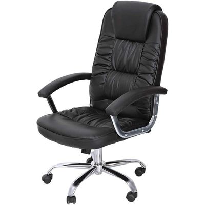 Boss Executive Office Chair Steel Structure, PU Leather 360Â° Swivel Desk Gaming Chair High Back & Adjustable Height Computer Table Chair, Soft Foam Gaming Study Chair Lumbar Support  KC105