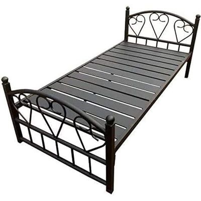 Heavy Duty Single Metal Steel Bed Dimension 90x190 Centimeters