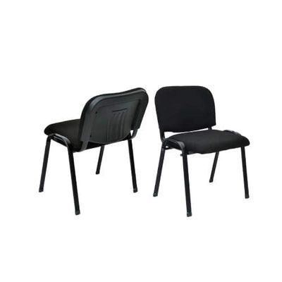 Reception Visitor Chair Office Conference Desk for Guest Waiting Room Lobby Banquet Events Black