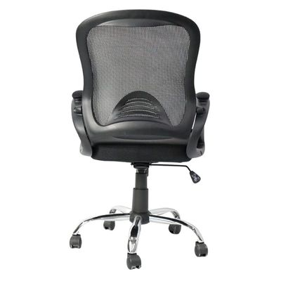 Ergonomic Office Chair Breathable Mesh Computer Task Desk Chair with Flip-up Armrest Adjustable Height Executive Rolling Swivel Mid Back Chair for Home Working Study - Black K-9139
