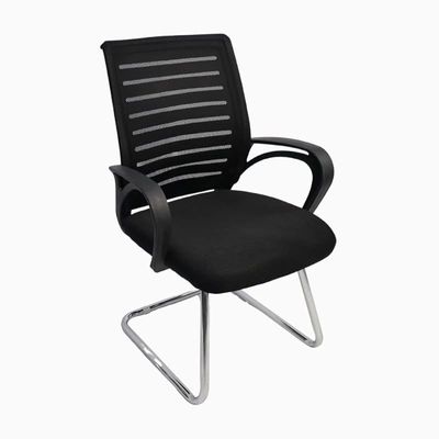 Mesh Guest Chair For Visitors With Mesh Upholstery and Breathable Fabric, Comfortable Mesh Ergonomic Modern Furniture for Visitors Meeting Groups (Black)&nbsp;K-9031