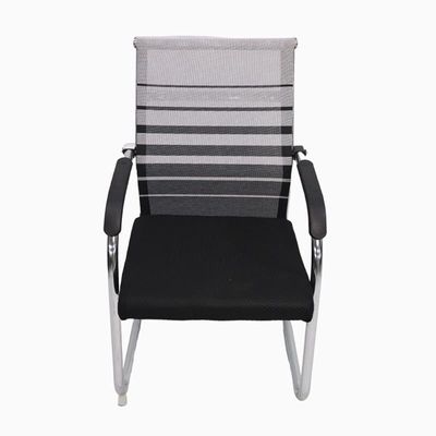 Mesh Guest Chair For Visitors With Mesh Upholstery and Breathable Fabric, Comfortable Mesh Ergonomic Modern Furniture for Visitors Meeting Groups (White&Black)