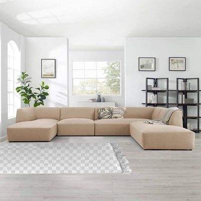 Home Premium & luxury Fabric Sectional Sofa, Interior Furniture, Comfortable Sofa, High quality fabric (White)