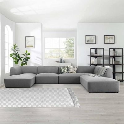 Home Premium & luxury Fabric Sectional Sofa, Interior Furniture, Comfortable Sofa, High quality fabric (Grey)