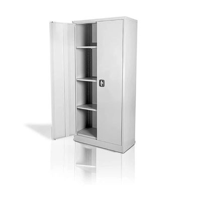 Steel Metal Filing Cabinet With Key Lock & Left Side Interior Steel Racks, Shelves Storage Compartment and Right Side High Hanging for Living Room, Office or School