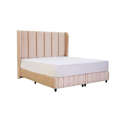 Grace Tufted Upholstered Velvet Platform Bed Modern Design Free Installation (King: 180 x 200cm)