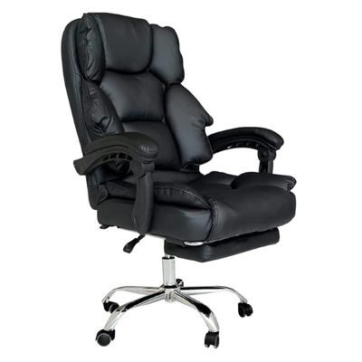 Executive Office Gaming Chair PU Leather 360Â° Swivel, Tilt Lock Mechanism, Soft Foam & Well Padded Backrest With Lumbar Support Color (Black)