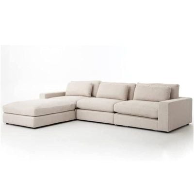 Parker Corner Modern Design Sofa, Fabric Upholstered Color Beige