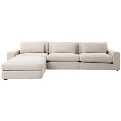 Parker Corner Modern Design Sofa, Fabric Upholstered Color Beige