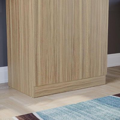 Trafford 2 Door Engineered Wood Wardrobe, Shelf & Hanging Rail Wooden Bedroom Storage Furniture Color (Sonoma Oak)