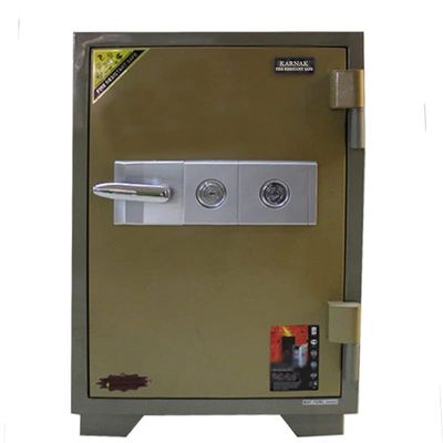 Safe Locker Box Fire Resistant, Waterproof 120kg Handle-Keys Brown Model KK120