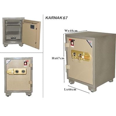 Safe Box Locker with Handle 2-Keys Fire Resistant, Waterproof for Home, Office, Hotel, Privacy Room, Bank, etc Size 100x60x55 CM 200-KG (KL67)