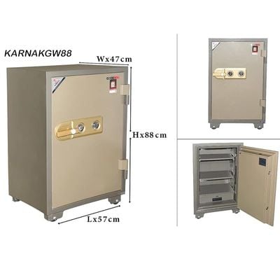 Safe Box Locker with Handle 2-Keys Fire Resistant, Waterproof for Home, Office, Hotel, Privacy Room, Bank, etc Size 100x60x55 CM 200-KG (KLGW88)