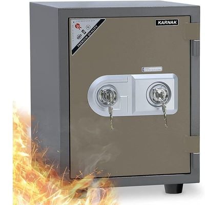 Safe Box Locker with Handle 2-Keys Fire Resistant, Waterproof for Home, Office, Hotel, Privacy Room, Bank, etc Size 34.5x45x35 CM 40-KG KLGW40