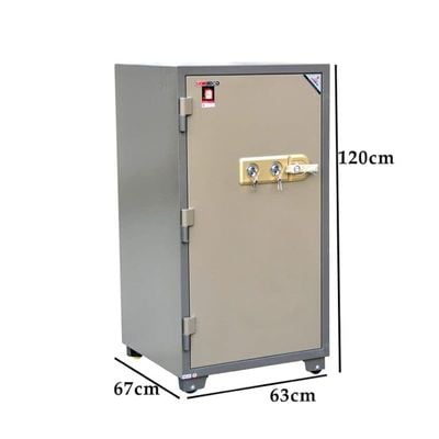 Safe Box Locker with Handle 2-Keys Fire Resistant, Waterproof for Home, Office, Hotel, Privacy Room, Bank, etc Size 120x67x63 CM 210-KG