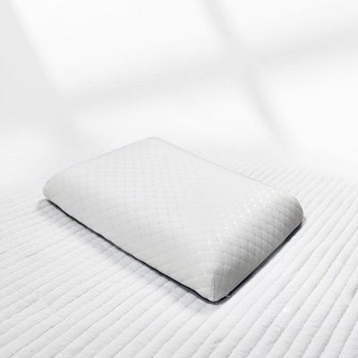 FlatWhite Memory Foam Pillow - Grey (40 x 60 x 9 cm) 