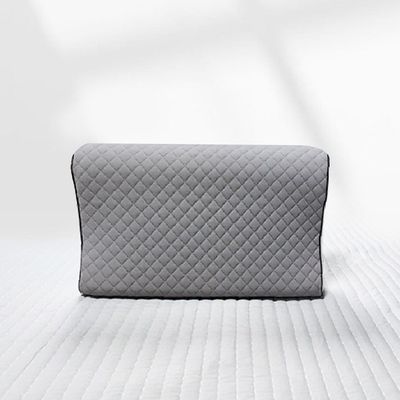 KidsAura Memory Foam Pillow - Grey (31x47x7/9 cm) 