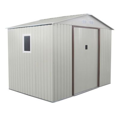 CamelTough Outdoor Metal Storage Shed, 9.1X6.3 feet, Garden Metal Shed Beige, CT-641 CamelTough Outdoor Metal Storage Shed, 9.1X6.3 feet, Garden Metal Shed Beige, CT-641