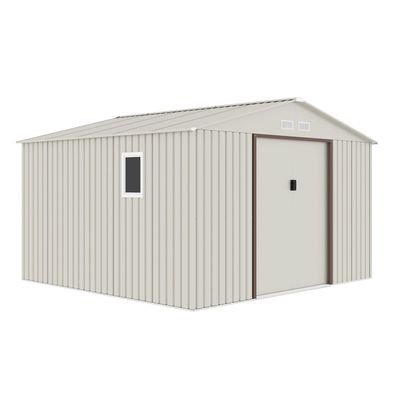CamelTough Outdoor Metal Storage Shed, 11.2x10.6 feet, Garden Metal Shed Beige, CT-644 CamelTough Outdoor Metal Storage Shed, 11.2x10.6 feet, Garden Metal Shed Beige, CT-644