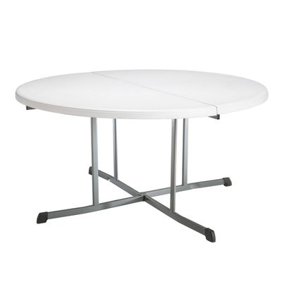 Lifetime 60 Inch, Round Commercial, Fold-in-Half Table,10 Year Limited warranty, White Granite Colour, LFT-5402