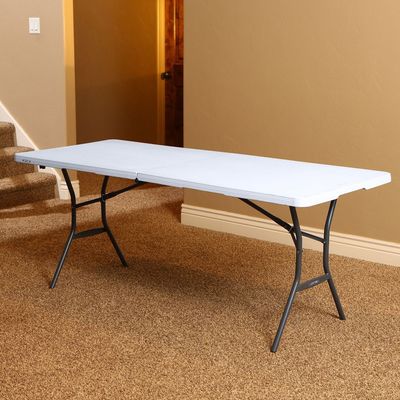 Lifetime 6 Ft Fold-In-Half Table, Rectangle, Residential, White Granite Colour, LFT-80333