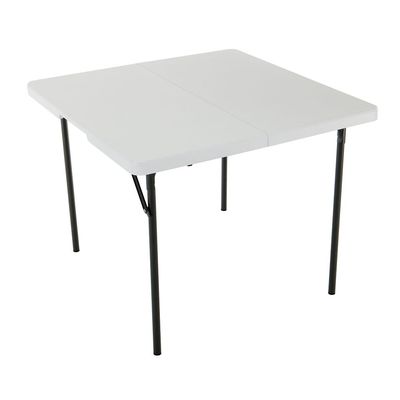 Lifetime 37 Inch Square, Fold In Half Table, Light Commercial, White Granite Colour, LFT-80100
