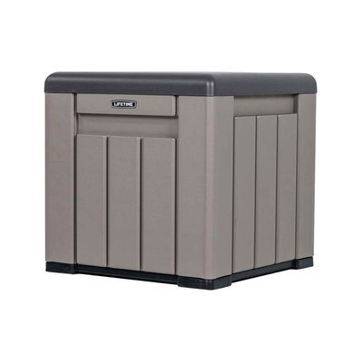 Lifetime 25 Gallon Outdoor Storage Deck Box Cube 5-Year Limited Warranty, 60372U