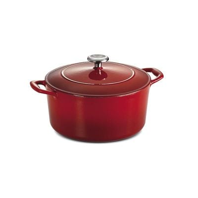 Tramontina Enameled Cast Iron Dutch Oven | 5.5 Quart Capacity Non-stick Dutch Oven Pot With Lid | Red.